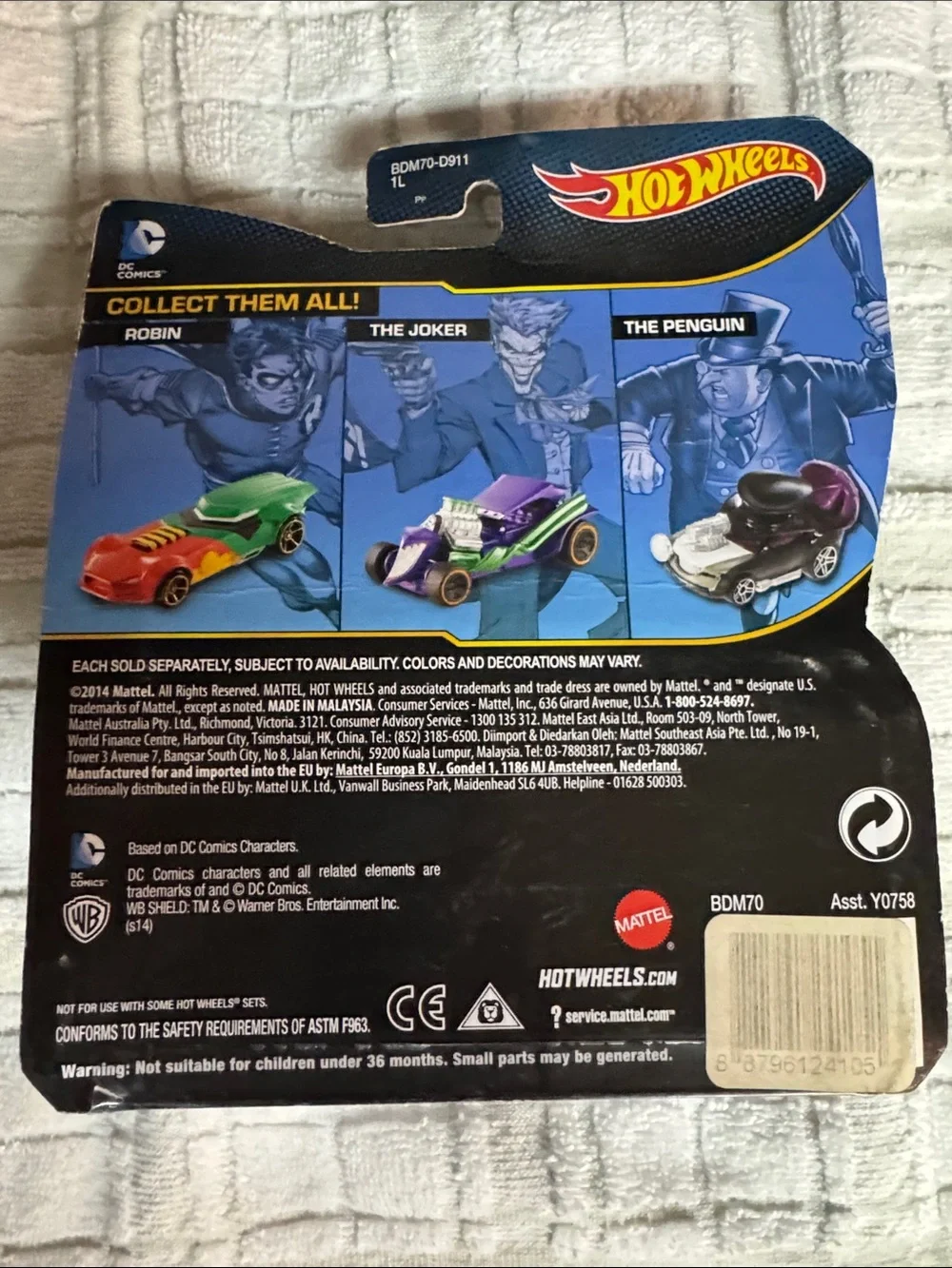Mattel Hot Wheels Batman Hot Rod - Blue & Gold